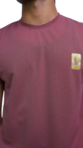 Men 3d Textured maroon Imported T-Shirt